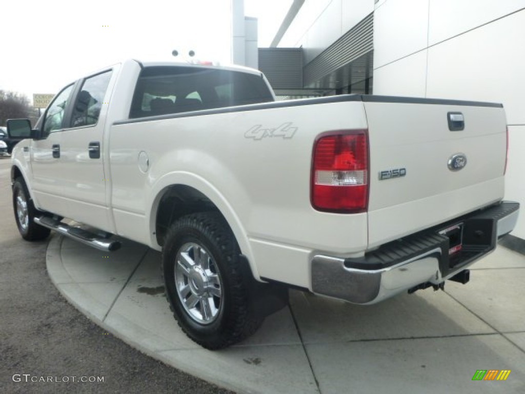 2007 F150 Lariat SuperCrew 4x4 - White Sand Tri-Coat / Tan photo #3