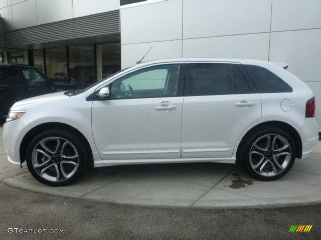White Platinum 2014 Ford Edge Sport AWD Exterior Photo #101474457