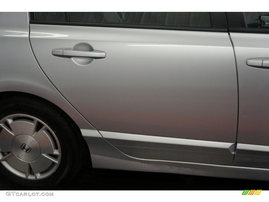 2009 Civic Hybrid Sedan - Alabaster Silver Metallic / Blue photo #47