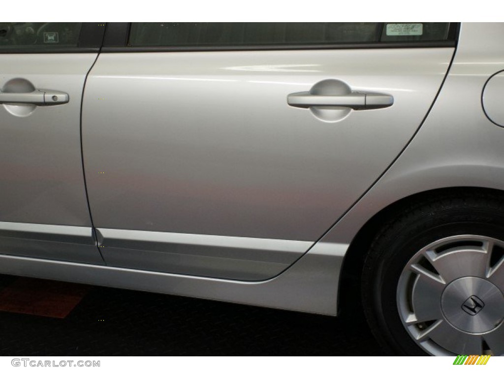 2009 Civic Hybrid Sedan - Alabaster Silver Metallic / Blue photo #59
