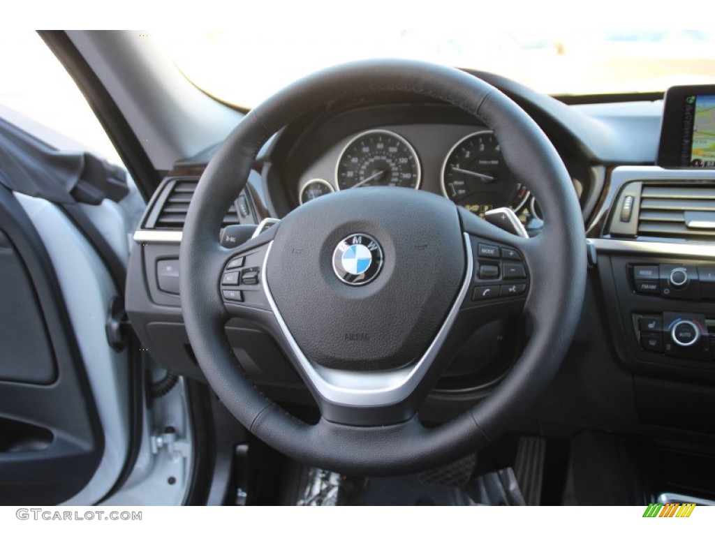 2015 BMW 3 Series 328i xDrive Gran Turismo Black Steering Wheel Photo #101477541
