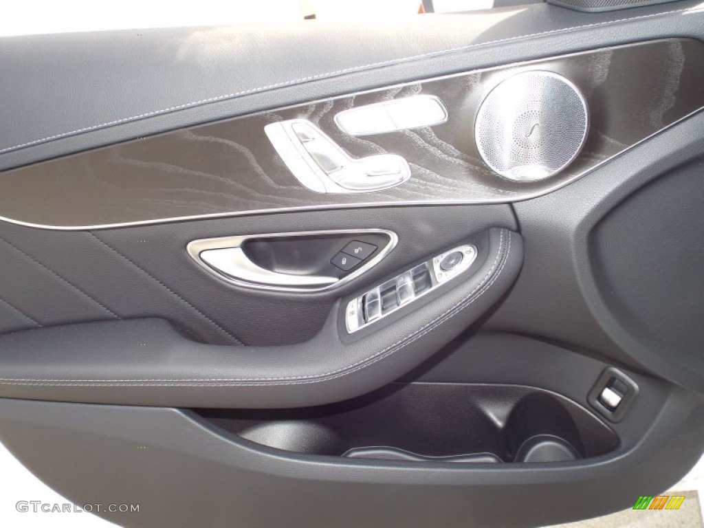 2015 Mercedes-Benz C 300 Black Door Panel Photo #101478048