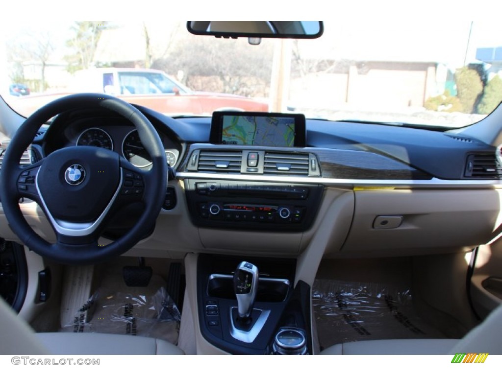 2015 BMW 3 Series 335i xDrive Sedan Venetian Beige Dashboard Photo #101478174