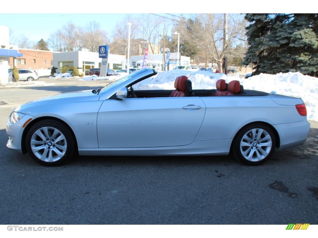 2012 3 Series 328i Convertible - Titanium Silver Metallic / Coral Red/Black photo #6