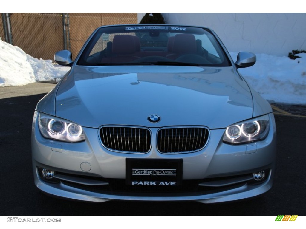 2012 3 Series 328i Convertible - Titanium Silver Metallic / Coral Red/Black photo #8