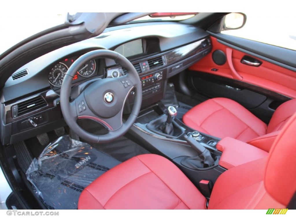 Coral Red/Black Interior 2012 BMW 3 Series 328i Convertible Photo #101480038