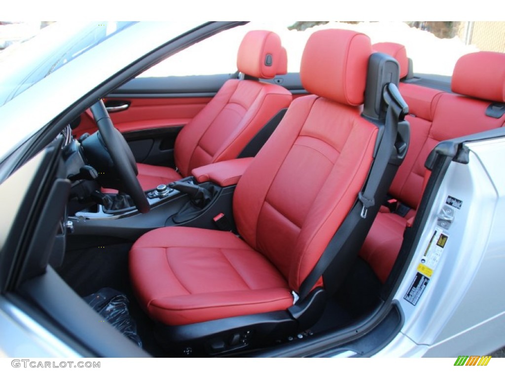 Coral Red/Black Interior 2012 BMW 3 Series 328i Convertible Photo #101480094