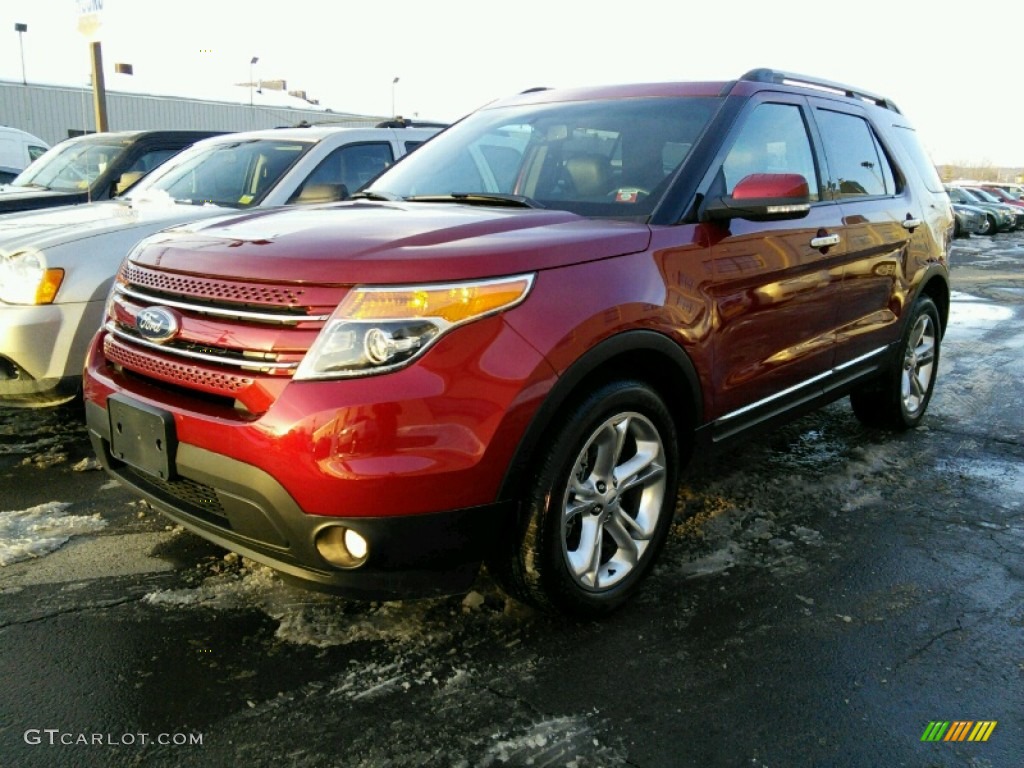 2014 Explorer Limited 4WD - Ruby Red / Charcoal Black photo #3