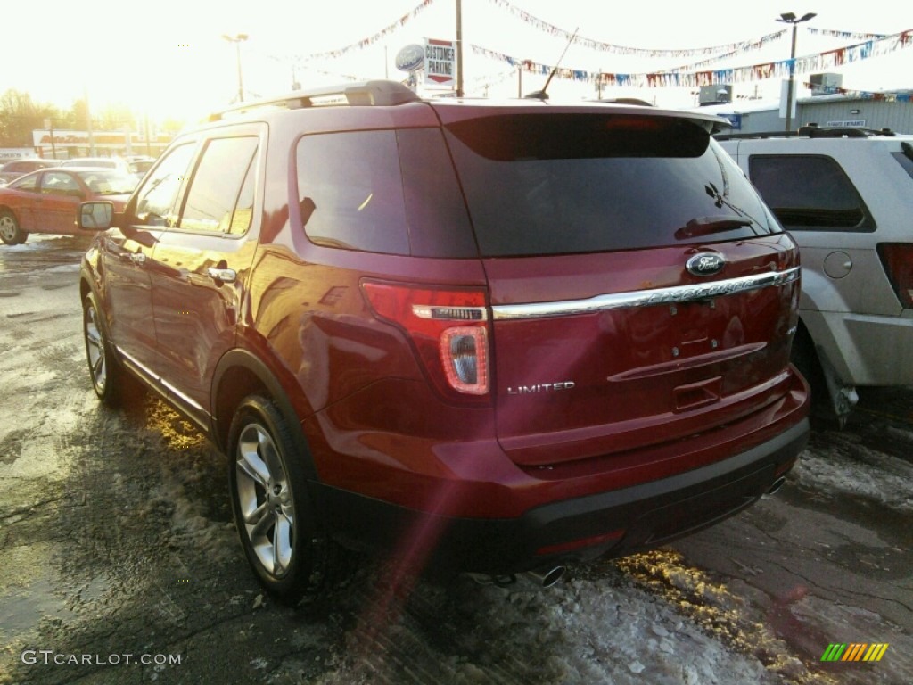 2014 Explorer Limited 4WD - Ruby Red / Charcoal Black photo #4