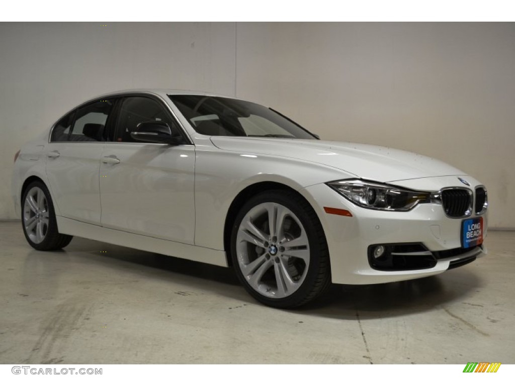 2015 3 Series 335i Sedan - Alpine White / Black photo #2