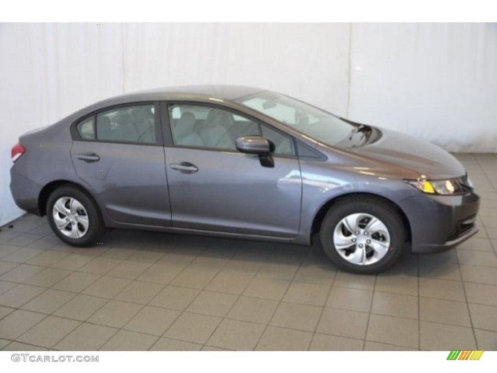 2015 Civic LX Sedan - Modern Steel Metallic / Gray photo #7