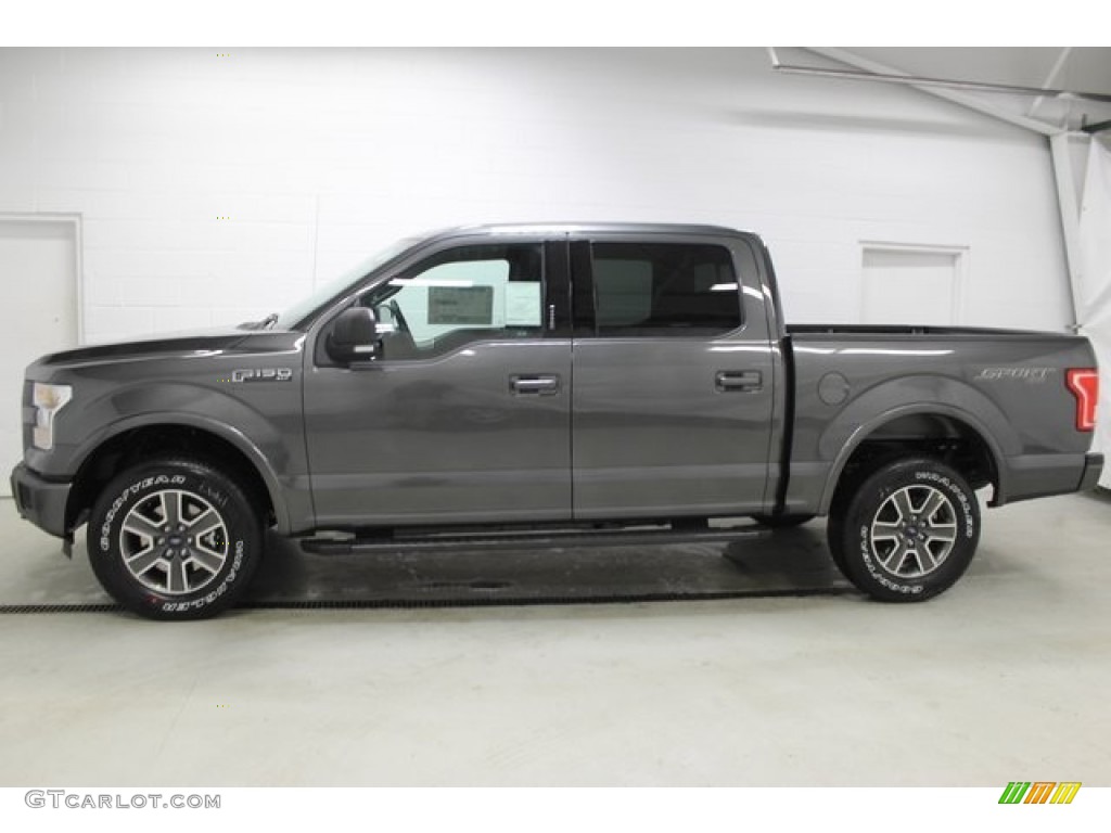 2015 F150 XLT SuperCrew 4x4 - Magnetic Metallic / Black photo #1