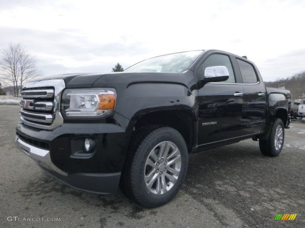 Onyx Black 2015 GMC Canyon SLT Crew Cab 4x4 Exterior Photo #101483925