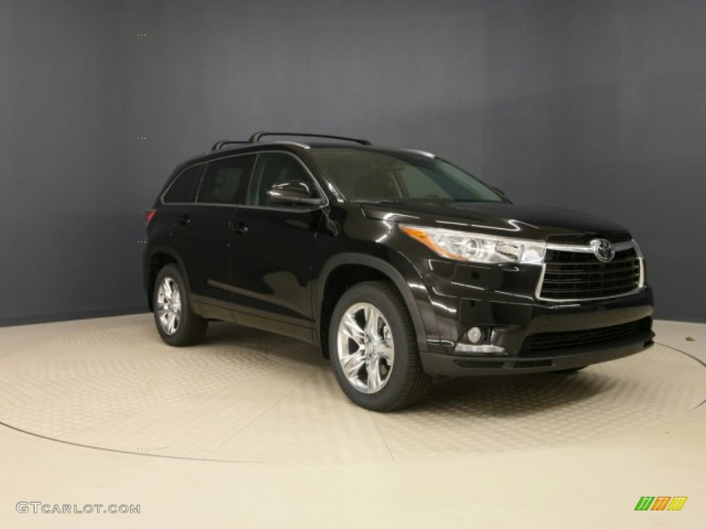 2015 Highlander Limited AWD - Attitude Black Metallic / Black photo #2