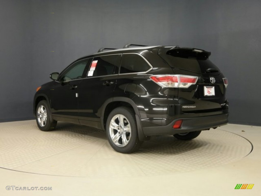 2015 Highlander Limited AWD - Attitude Black Metallic / Black photo #6