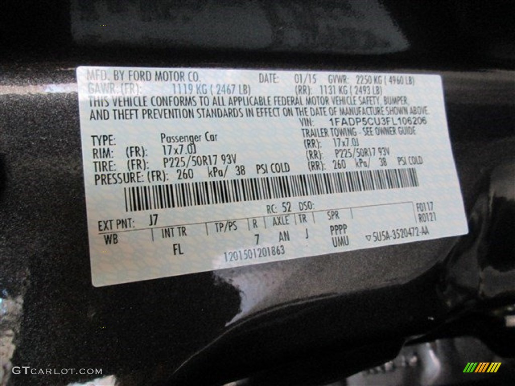 2015 C-Max Color Code J7 for Magnetic Metallic Photo #101489717