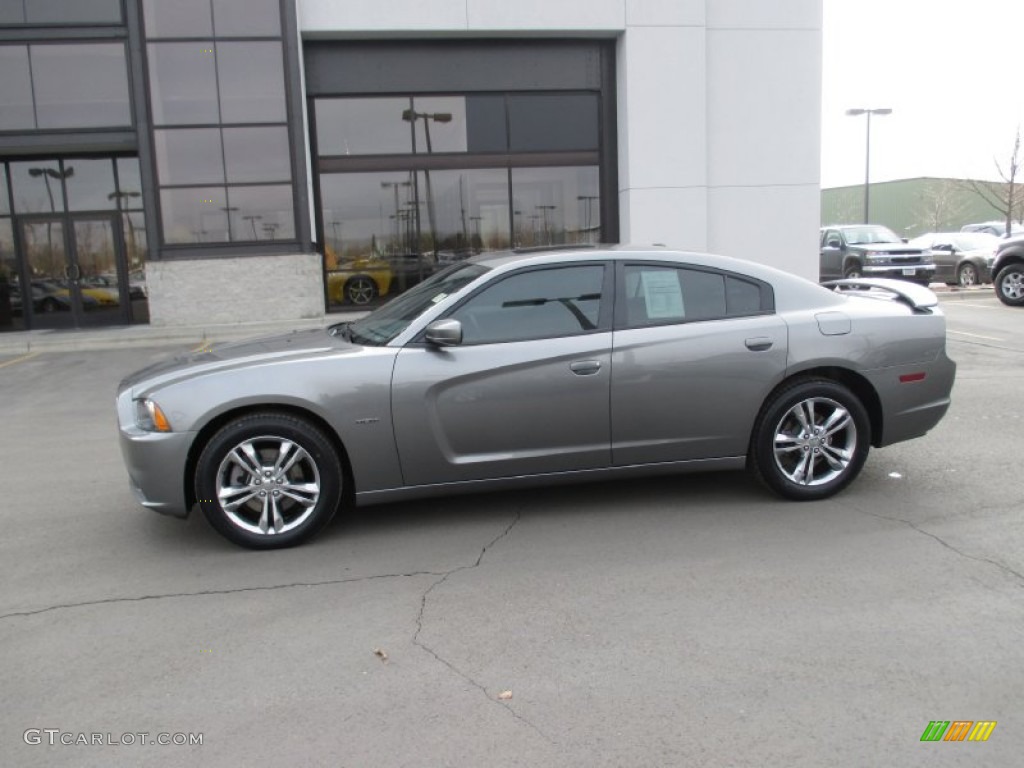 2012 Charger R/T AWD - Tungsten Metallic / Black photo #3