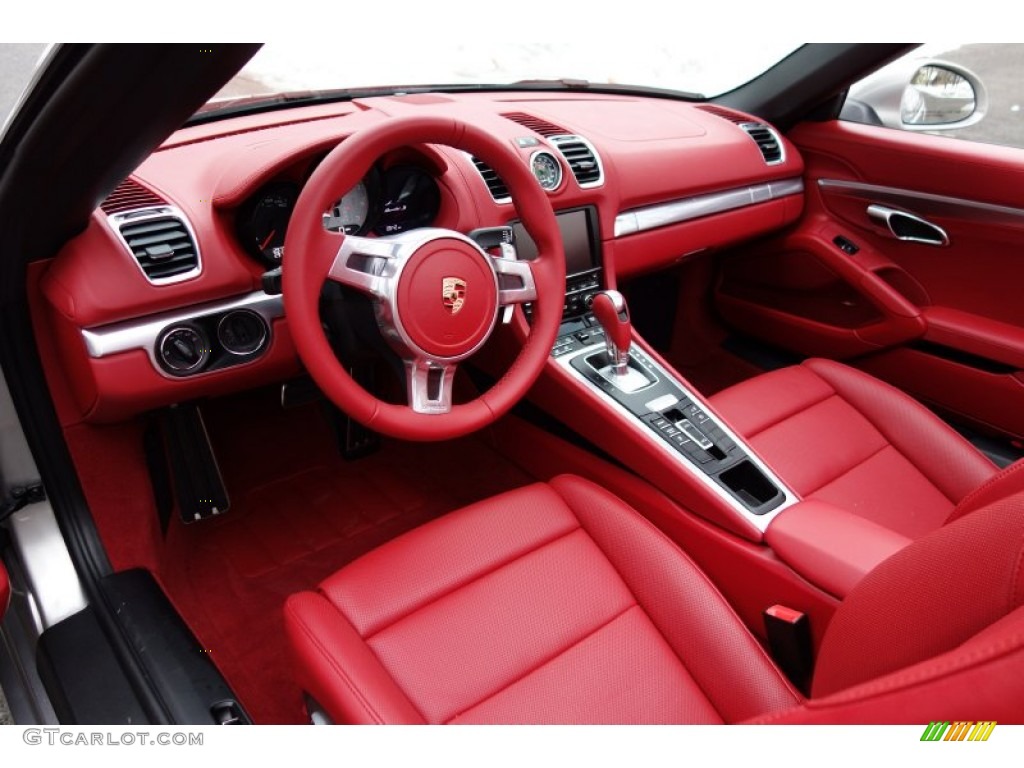 Carrera Red Natural Leather Interior 2013 Porsche Boxster S Photo #101490594