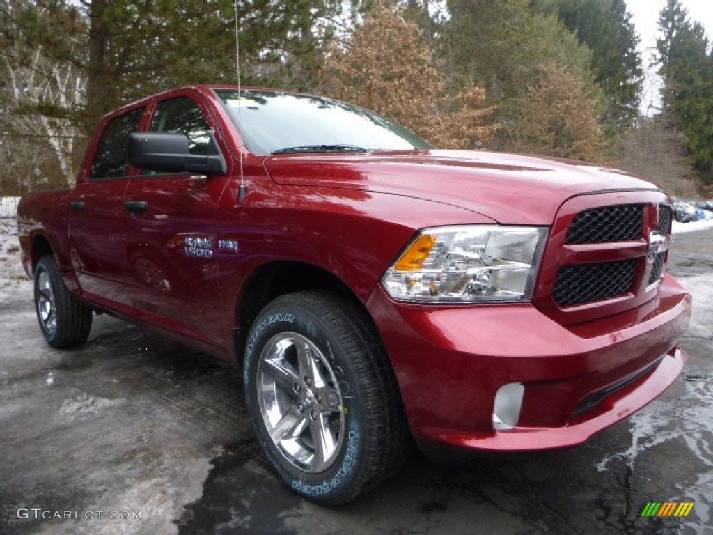 Deep Cherry Red Crystal Pearl 2015 Ram 1500 Express Crew Cab 4x4 Exterior Photo #101492861