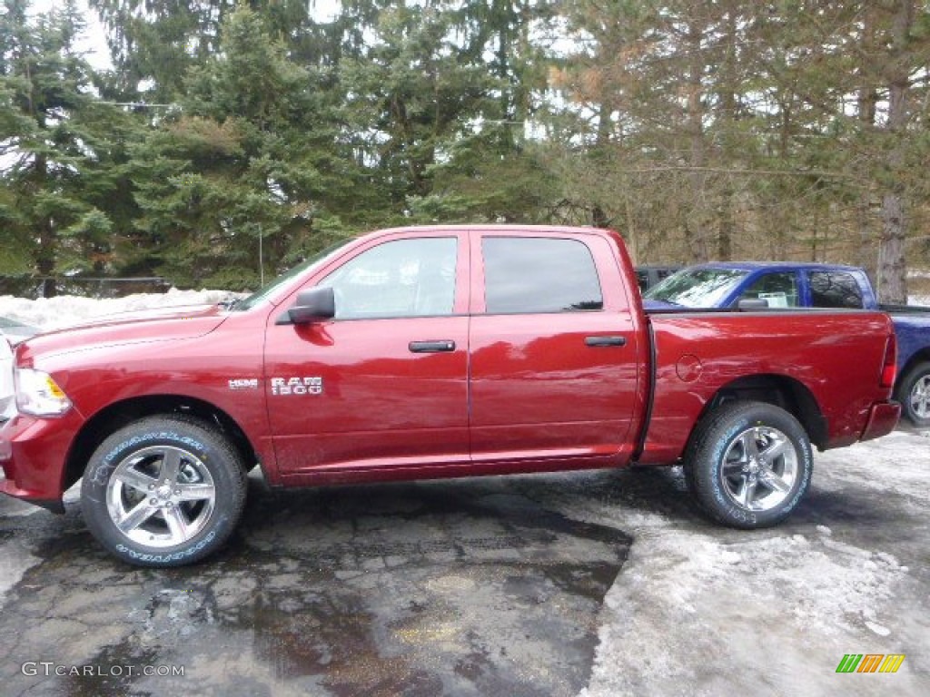 Deep Cherry Red Crystal Pearl 2015 Ram 1500 Express Crew Cab 4x4 Exterior Photo #101492885
