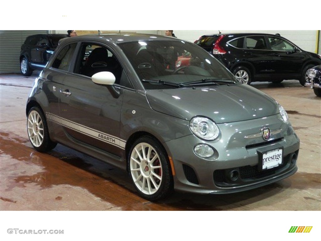 2013 500 Abarth - Grigio (Gray) / Abarth Nero/Nero (Black/Black) photo #7