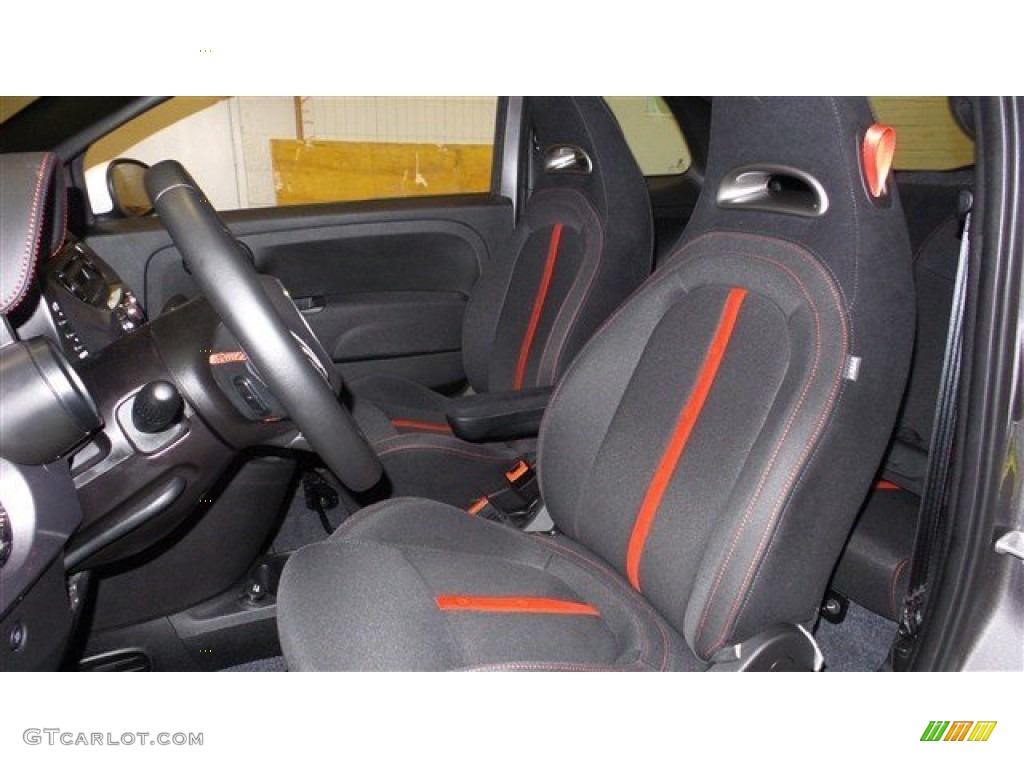 2013 500 Abarth - Grigio (Gray) / Abarth Nero/Nero (Black/Black) photo #11