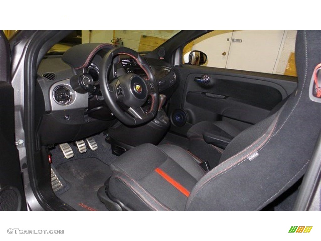 2013 500 Abarth - Grigio (Gray) / Abarth Nero/Nero (Black/Black) photo #12