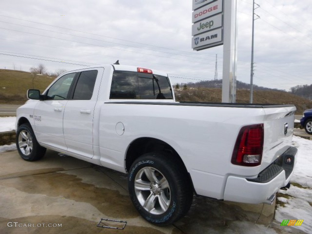 2015 1500 Sport Quad Cab 4x4 - Bright White / Black photo #3