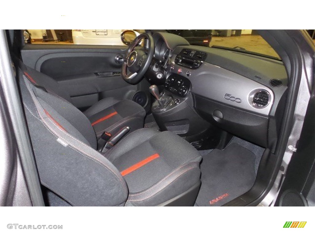 2013 500 Abarth - Grigio (Gray) / Abarth Nero/Nero (Black/Black) photo #22