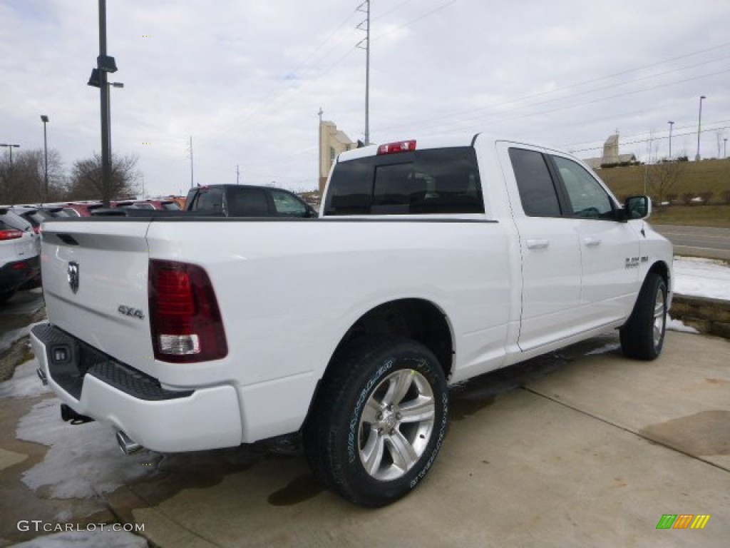 2015 1500 Sport Quad Cab 4x4 - Bright White / Black photo #5