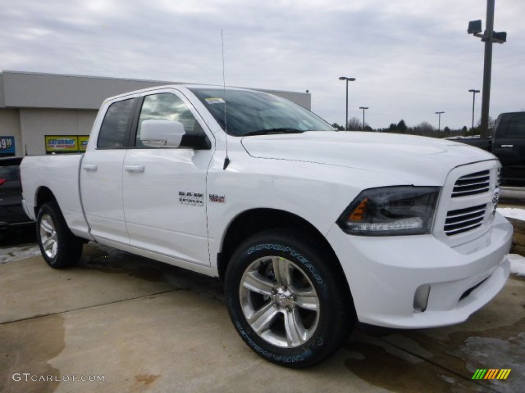 Bright White 2015 Ram 1500 Sport Quad Cab 4x4 Exterior Photo #101494130