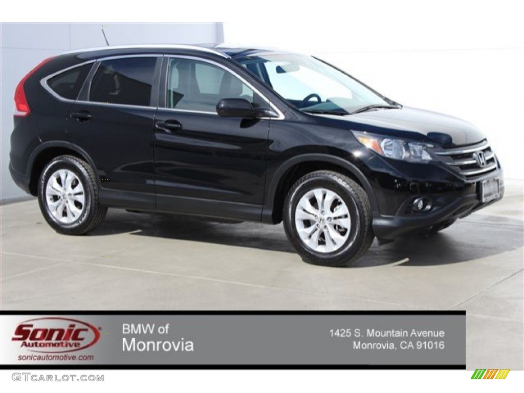 2013 CR-V EX-L - Crystal Black Pearl / Black photo #1
