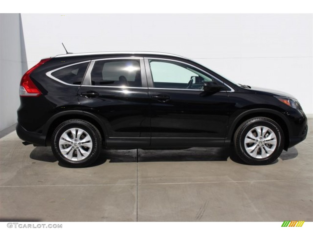 2013 CR-V EX-L - Crystal Black Pearl / Black photo #2