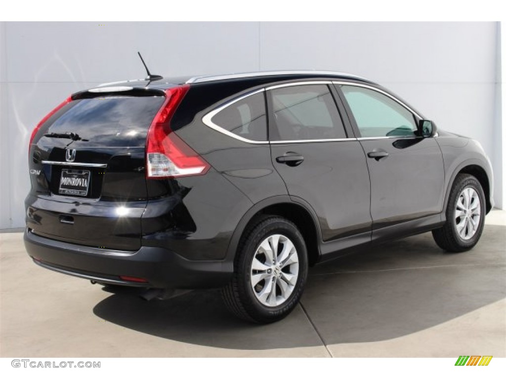 2013 CR-V EX-L - Crystal Black Pearl / Black photo #4
