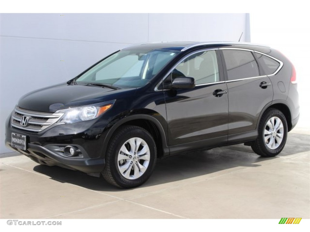 2013 CR-V EX-L - Crystal Black Pearl / Black photo #5