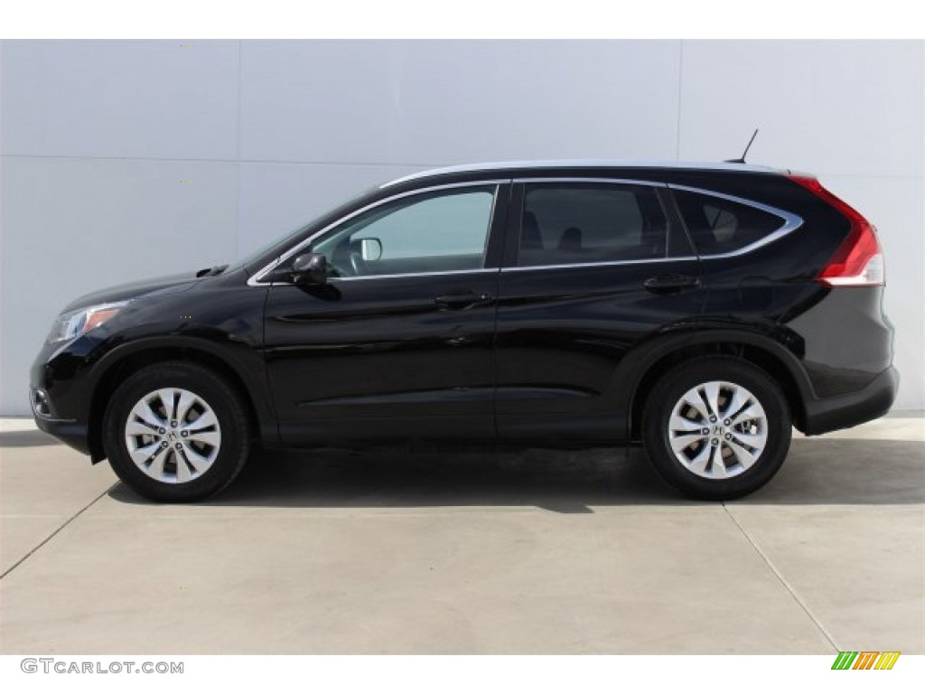 2013 CR-V EX-L - Crystal Black Pearl / Black photo #6