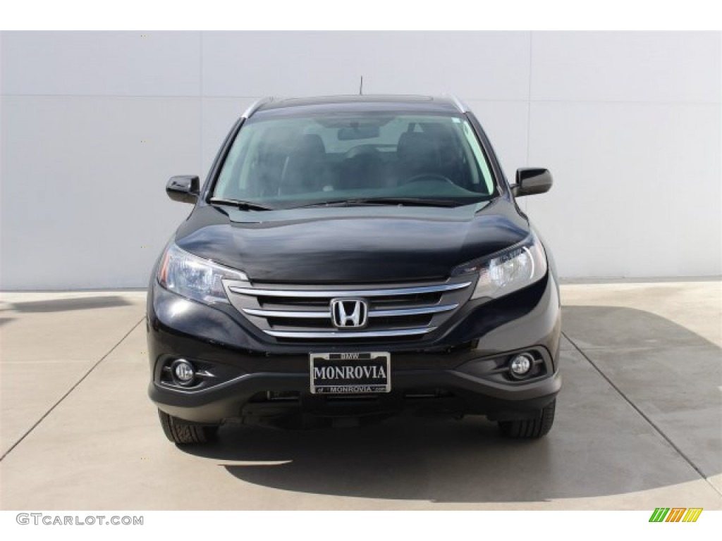 2013 CR-V EX-L - Crystal Black Pearl / Black photo #7