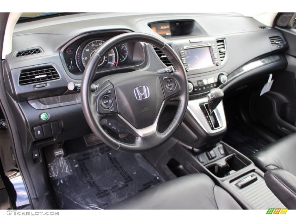 2013 CR-V EX-L - Crystal Black Pearl / Black photo #9