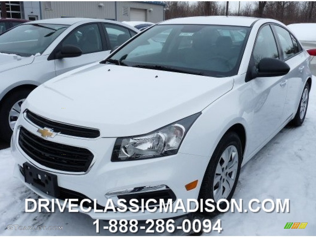 2015 Cruze LS - Summit White / Jet Black/Medium Titanium photo #1