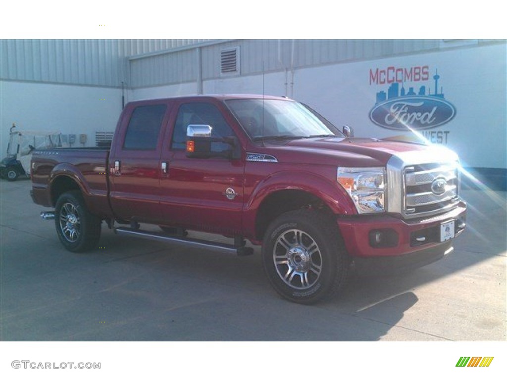 2015 F250 Super Duty Lariat Crew Cab 4x4 - Ruby Red / Black photo #1