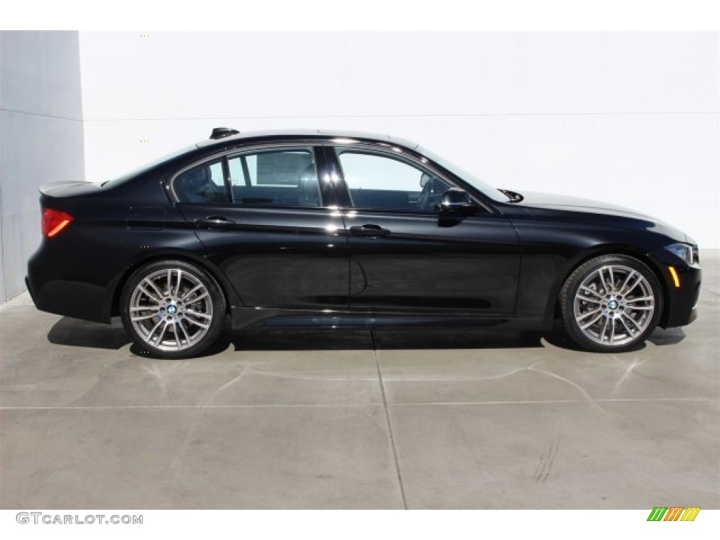 2015 3 Series 335i Sedan - Black Sapphire Metallic / Black photo #2