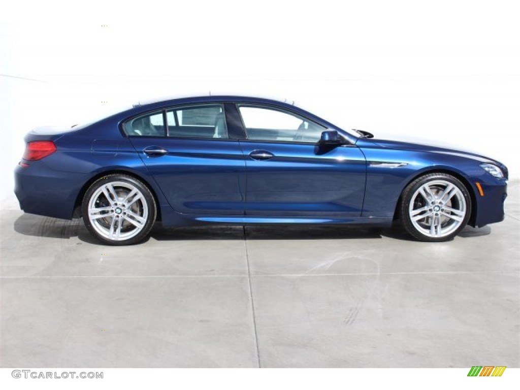 2015 6 Series 640i Gran Coupe - Deep Sea Blue Metallic / Ivory White photo #2