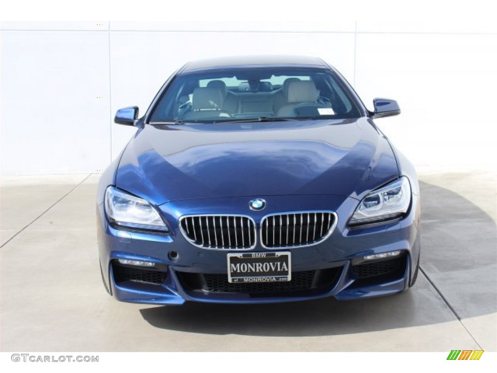 2015 6 Series 640i Gran Coupe - Deep Sea Blue Metallic / Ivory White photo #3