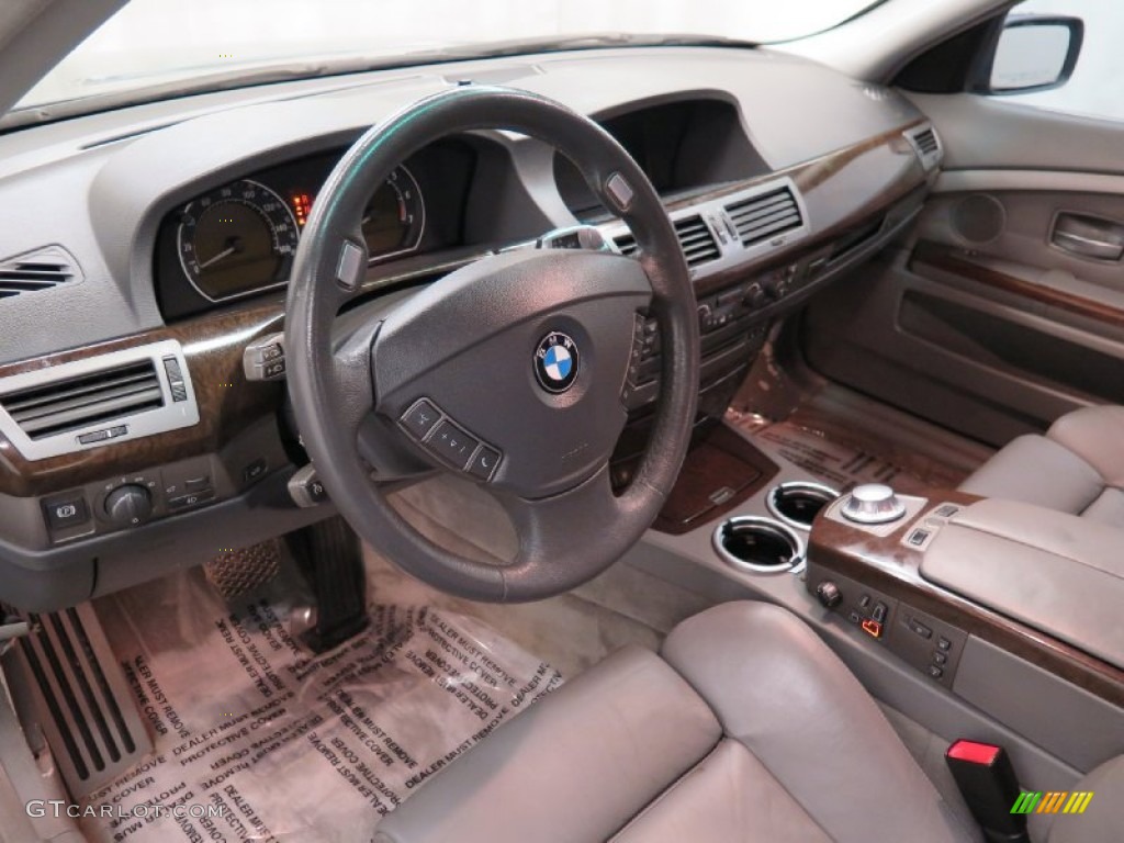Basalt Grey/Flannel Grey Interior 2003 BMW 7 Series 745i Sedan Photo #101507756
