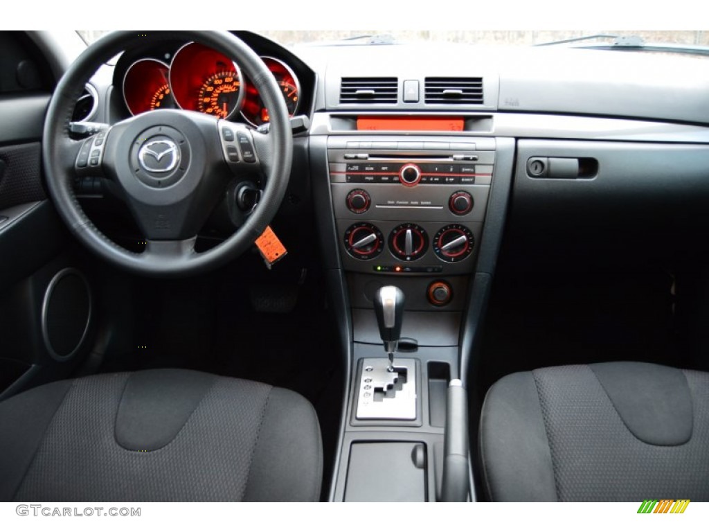 2008 Mazda MAZDA3 s Sport Hatchback Black Dashboard Photo #101508911