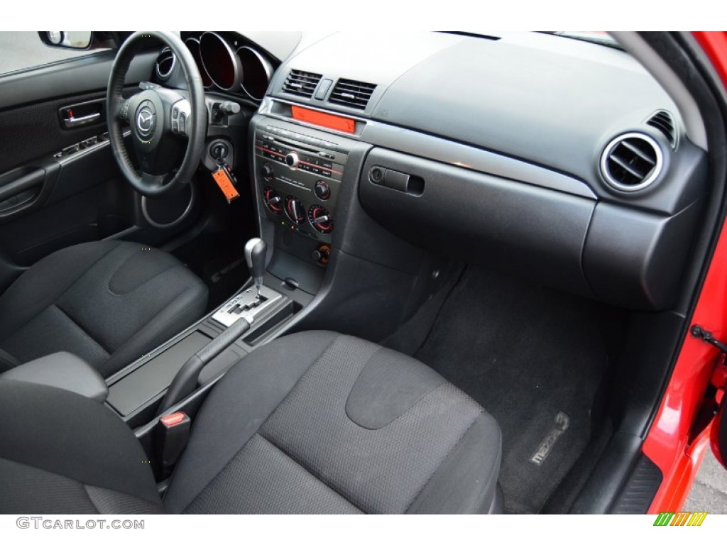 Black Interior 2008 Mazda MAZDA3 s Sport Hatchback Photo #101509154