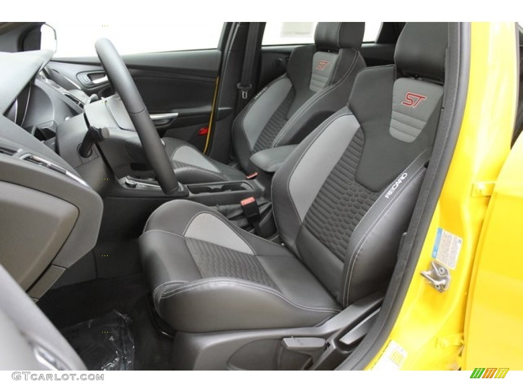ST Smoke Storm/Charcoal Black Recaro Sport Seats Interior 2015 Ford Focus ST Hatchback Photo #101511182