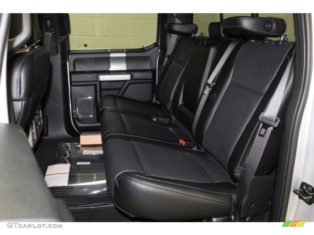 Black Interior 2015 Ford F150 Lariat SuperCrew 4x4 Photo #101511431