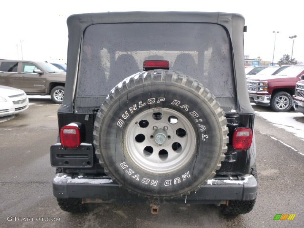 2002 Wrangler Sahara 4x4 - Black / Camel Beige/Dark Green photo #3