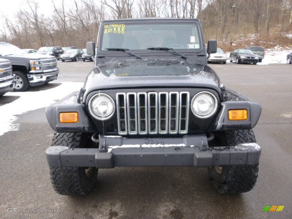 2002 Wrangler Sahara 4x4 - Black / Camel Beige/Dark Green photo #6